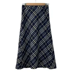 Burberry LONDON(バーバリーロンドン) ロングスカート サイズ38 L レディース美品  - ダークネイビー×黒×ベージュ チェック柄のサムネイル