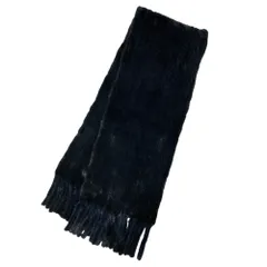 美品 LE CIEL BLEU ルシェルブルー ミンクファー フリンジマフラー F ネイビー レディース 古着 中古 USEDのサムネイル