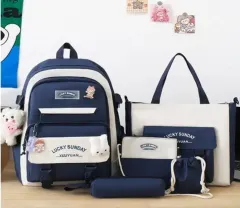 学生新学期 本 サブバッグ セット ユニセックス サブバッグ セット 軽量 本 5点 セットのサムネイル