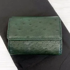 ◆ RODANIA ロダニア オーストリッチ コンパクト財布 キプロスグリーン  ◆のサムネイル