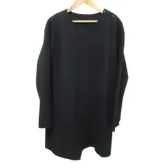 美品 PLAIN PEOPLE プレインピープル ウール プルオーバー バックスリット カットソー 3 ブラック レディース 古着 中古 USEDのサムネイル
