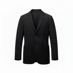 60f17 ARMANI EXCHANGE アルマーニエクスチェンジ テーラードジャケット アンコンジャケット ストレッチ サイズM ブラック メンズ 紳士服o07tのサムネイル