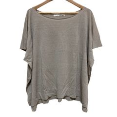 미품 evam eva 에반에바 linen wide pullover 드레이프 와이드 니트 컷소 그레이 레이디스 헌옷 중고 USED