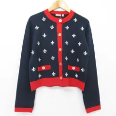 未使用 DRESSTERIOR ドレステリア リリィクレストカーディガン 085-34016 サイズ38 ネイビー  レディース 古着 中古 USEDのサムネイル