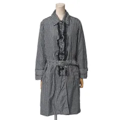 PRADA プラダ コート サイズ38 チェック フリル ステンカラー ベルテッドコート ナイロン ブランド古着【中古】20260617/RA9892のサムネイル
