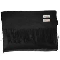 美品 GIVENCHY ジバンシィ カシミヤ100％ フリンジストール マフラー ブラック レディース 古着 中古 USEDのサムネイル