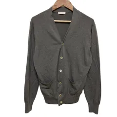 美品 Cruciani クルチアーニ カシミヤシルク Vネック ニットカーディガン サイズ46 グレー レディース 古着 中古 USEDのサムネイル