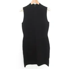 美品 24AW MICHAEL KORS マイケルマイケルコース モックネック ノースリーブ ミニドレス タイト ワンピース サイズM ブラック レディース 古着 中古 USEDのサムネイル