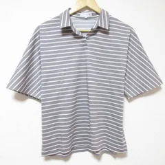 美品 23SS MACKINTOSH マッキントッシュ Essential Collection 半袖 プレーティング天竺ボーダープルオーバー G5P11178 38 グレー レディース 古着 中古 USEDのサムネイル