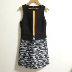 良品 JIL SANDER NAVY ジルサンダーネイビー ドッキング ノースリーブワンピース サイズ32 ブラック レディース 古着 中古 USEDのサムネイル