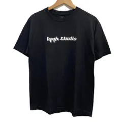 美品 LQQK STUDIO ルックスタジオ ロゴプリント Tシャツ サイズM ブラック メンズ 古着 中古 USEDのサムネイル