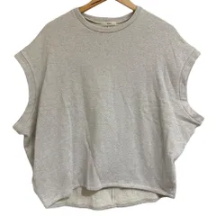美品 24SS yori ヨリ ラメワイドプルオーバー フレンチスリーブ スウェット カットソー YR11-24161K F グレー レディース 古着 中古 USEDのサムネイル