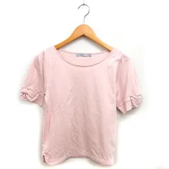 エフデ ef-de ボートネック カットソー Tシャツ リボン スリット コットン混 五分袖 9 ピンク /NT19のサムネイル