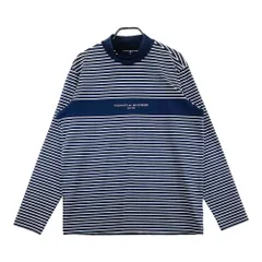 サイズ：LL TOMMY HILFIGER GOLF トミー ヒルフィガーゴルフ  ハイネック 長袖Tシャツ ボーダー柄 ネイビー系 [240101716637] ゴルフウェア メンズ ストストのサムネイル