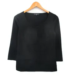 アイシービー iCB カットソー Tシャツ 七分袖 コットン シンプル S ブラック 黒 /KT9のサムネイル