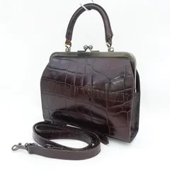 JEAN PAUL GAULTIER / ジャンポール ゴルチエ ■2WAYバッグ クロコ型押し レザー ブラウン  【バッグ/バック/BAG/鞄/カバン】 ブランド【中古】 のサムネイル