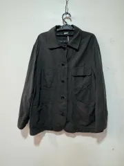The HANDSOME 24年) DKNY ブラック 麻混 リネンブレンド ジャケット Sのサムネイル