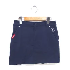 ルコックスポルティフ le coq sportif ゴルフウェア 台形 スカート ミニ ロゴ刺繡 ネイビー 紺 /TT3のサムネイル