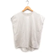 イエナ IENA フレンチスリーブ Tシャツ カットソー 丸首 無地 コットン 綿 ベージュ /FT26のサムネイル
