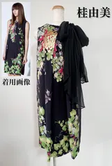 桂由美　yumi katsura ワンピース　和柄　花柄　ボウタイリボンのサムネイル