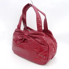 agnes b / アニエスベー ■リボン ハンドバッグ エナメル レッド 【バッグ/バック/BAG/鞄/カバン】 ブランド【中古】 のサムネイル