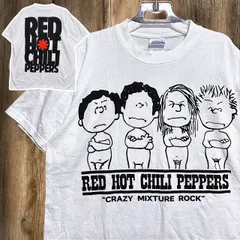 バンド Tシャツ レッドホットチリペッパーズ　レッチリ　チャールズブラウン　スヌーピー　ソックス　セクシー　red hot chili peppers 白    古着 ビンテージ used vintage  p10/のサムネイル