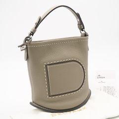 3日以内返品可 極美品 DELVAUX デルヴォー パン ミニ バケット サーピケ AA0607ATT0ADNDO ショルダーバッグ グレージュ トリヨンレザー レディース