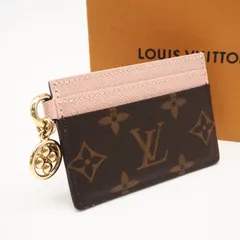 ★3日以内返品可★ 極美品 LOUIS VUITTON ルイ・ヴィトン モノグラム ポルト カルト LVチャーム M82739 カードケース ブラウン ピンク コーティングキャンバス レザー レディースのサムネイル
