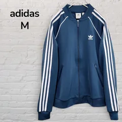 【希少カラー!! 美品】アディダスオリジナルス adidas originals トラックジャケット ジャージ メンズ レディース M グレイリッシュブルー 青緑 スーパースター あのちゃん着用 ユニセックス トレフォイル スリーストライプ 韓国 古着のサムネイル