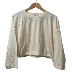 未使用 24SS JANE SMITH ジェーンスミス COTTON SHORT FOOTBALL T SHIRTS 長袖 クロップド Tシャツ カットソー 38 クリーム レディース 古着 中古 USEDのサムネイル