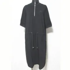 美品 Karl Lagerfeld カールラガーフェルド ハーフジップ ストレッチ ワンピース サイズS ブラック レディース 古着 中古 USEDのサムネイル
