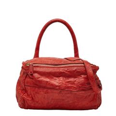 ジバンシー パンドラ ショルダーバッグ 2way ブルー シワ加工 ロゴ