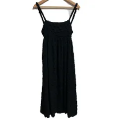 美品 23AW LE CIEL BLEU ルシェルブルー Shrinked Jacquard Cami Dress ロング キャミドレス ワンピース サイズ36 ブラック レディース 古着 中古 USED