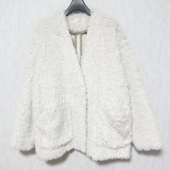 yori プードルコート カーディガン ボアジャケット サイズF アイボリー 