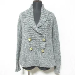 美品 MANOUSH マヌーシュ デザインボタン ショールカラー ニット カーディガン ジャケット XS グレー レディース 古着 中古 USEDのサムネイル