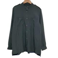 良品 PS Paul Smith ピーエスポールスミス エポレット バンドカラーシャツ サイズ40 グリーン レディース 古着 中古 USEDのサムネイル