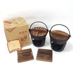 銅鍋 うどんすき スタンド 火入れ 2点セット 鎚目加工 - メルカリ