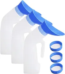 SakuraLovely8 男女兼用 しびん 尿器 採尿器 介護 こぼれない 尿瓶 立て置き可能 (３個セット)のサムネイル