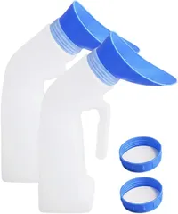 SakuraLovely8 男女兼用 しびん 尿器 採尿器 介護 こぼれない 尿瓶 立て置き可能 (２個セット)のサムネイル
