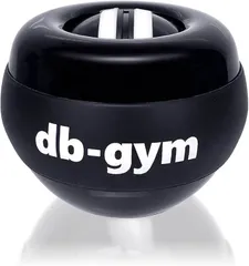 db-gym スナップボール 軽量 オートスタート機能 パワーボール 握力 前腕 筋トレ 手首 グリップ 高負荷 トレーニング器具 ストラップ付き (ブラック,  スタンダード)のサムネイル