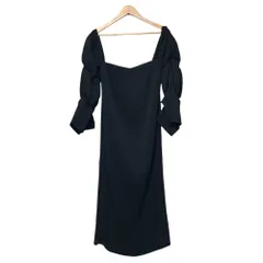未使用 IRENE アイレネ Pleated Georgette Bustier Dress ロングスリーブ ベアトップワンピース サイズ38 ブラック レディース 古着 中古 USEDのサムネイル