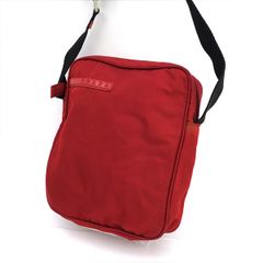 本物 未使用 □プラダ□ ナイロン スポーツ レッド 斜めがけショルダー