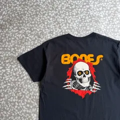 [ Archive アーカイブ Y2K ]  POWELL / skull bones T-shirt size L パウエル　覗きスカル　バックプリントTシャツ　ストリート　横ノリ sk8のサムネイル