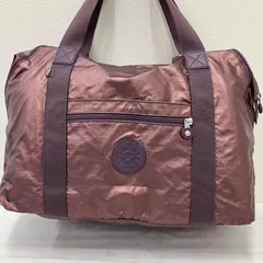 4201　Kipling キプリング　トートバッグ　ボストンバッグ　レディース　軽量　大きめ　大容量　メタリック　パープル　光沢　メタル　旅行用バッグのサムネイル