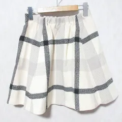 美品 BLUE LABEL CRESTBRIDGE ブルーレーベルクレストブリッジ チェック柄 ウールスカート 55S17-428-03 サイズ36 アイボリー レディース 古着 中古 USEDのサムネイル