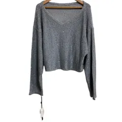 未使用 24AW Diagram ダイアグラム スパンコールヤーントップ 0324443114 サイズ36 シルバーカラー レディース 古着 中古 USEDのサムネイル