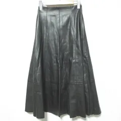 美品 BLENHEIM ブレンヘイム フェイクレザーフレアロングスカート U433-010 XS ブラック レディース 古着 中古 USEDのサムネイル