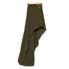 美品 PATRIZIA PEPE パトリツィアペペ アシンメトリー プリーツ シアー スカート サイズ40 モカ レディース 古着 中古 USEDのサムネイル