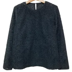 美品 MILA SCHON ミラショーン フェザーチュールカットソー 38 ブラック レディース 古着 中古 USEDのサムネイル