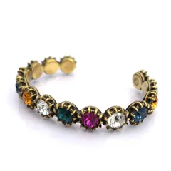 GUCCI / グッチ ◆キャットヘッド バングル ゴールド マルチカラー 【ブレスレット/バングル/アンクル/アクセサリー】 ブランド【中古】 のサムネイル